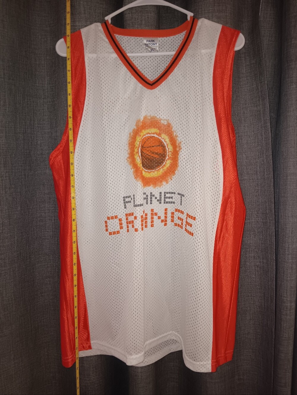 Planet Orange Basketball Jersey - White & Orange